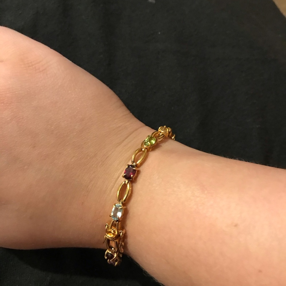 Gemstone tennis bracelet